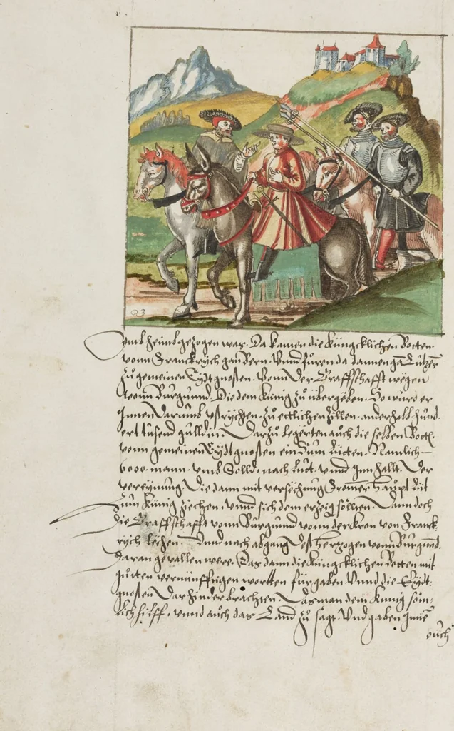 An illustration from Silbereisen: Chronicon Helvetiae, Part II, 1572, leaf 498