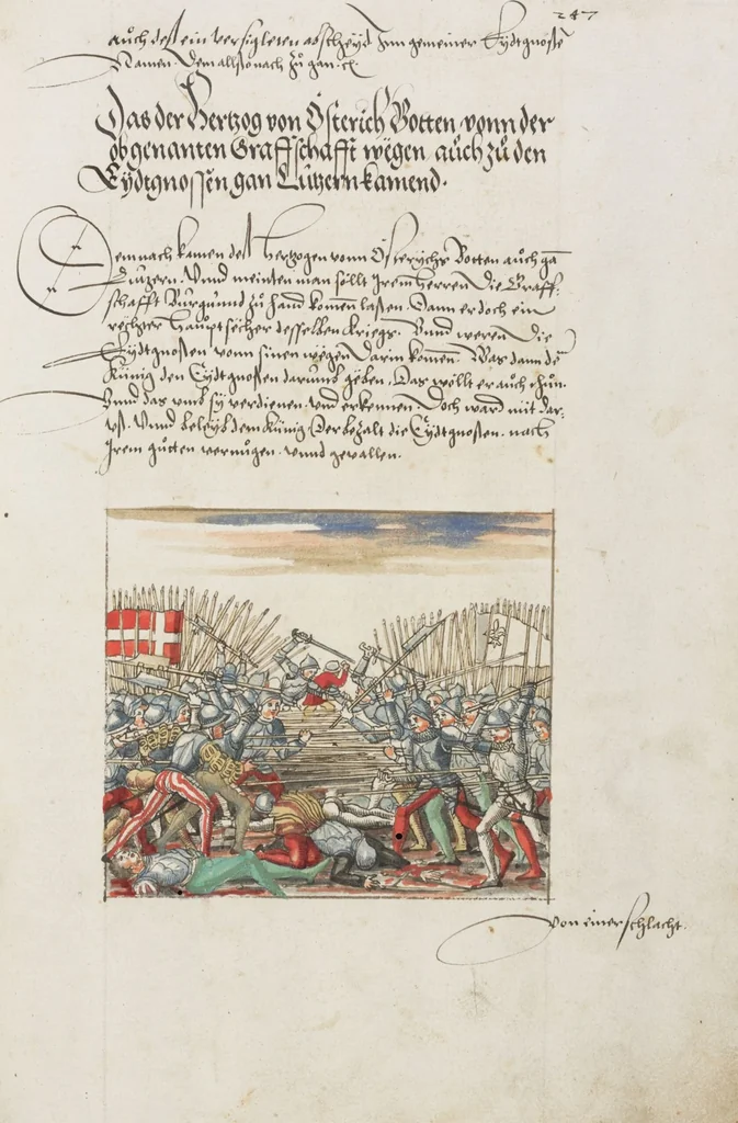 An illustration from Silbereisen: Chronicon Helvetiae, Part II, 1572, leaf 499