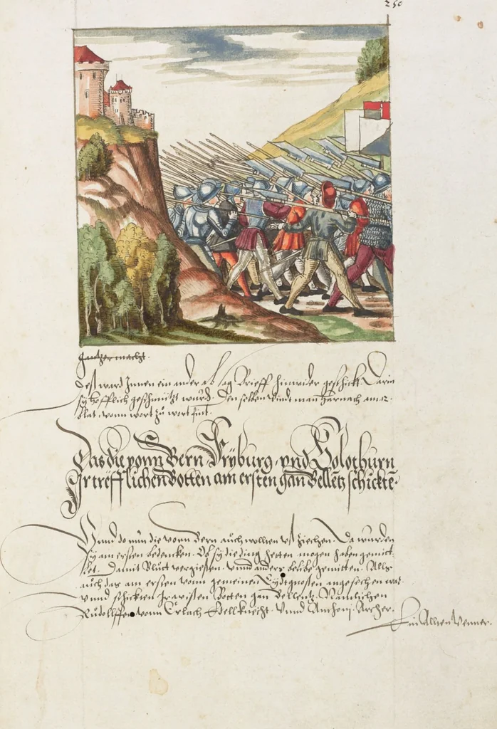 An illustration from Silbereisen: Chronicon Helvetiae, Part II, 1572, leaf 505