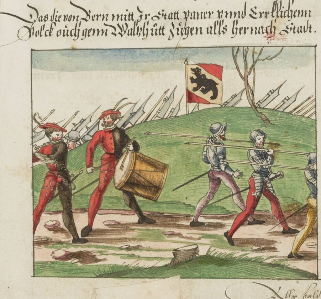 An illustration from Silbereisen: Chronicon Helvetiae, Part II, 1572, leaf 51