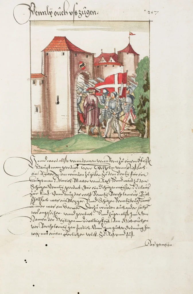 An illustration from Silbereisen: Chronicon Helvetiae, Part II, 1572, leaf 519