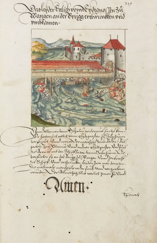 An illustration from Silbereisen: Chronicon Helvetiae, Part II, 1572, leaf 523