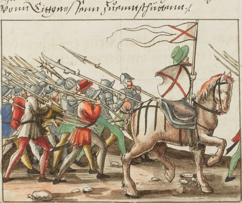 An illustration from Silbereisen: Chronicon Helvetiae, Part II, 1572, leaf 61