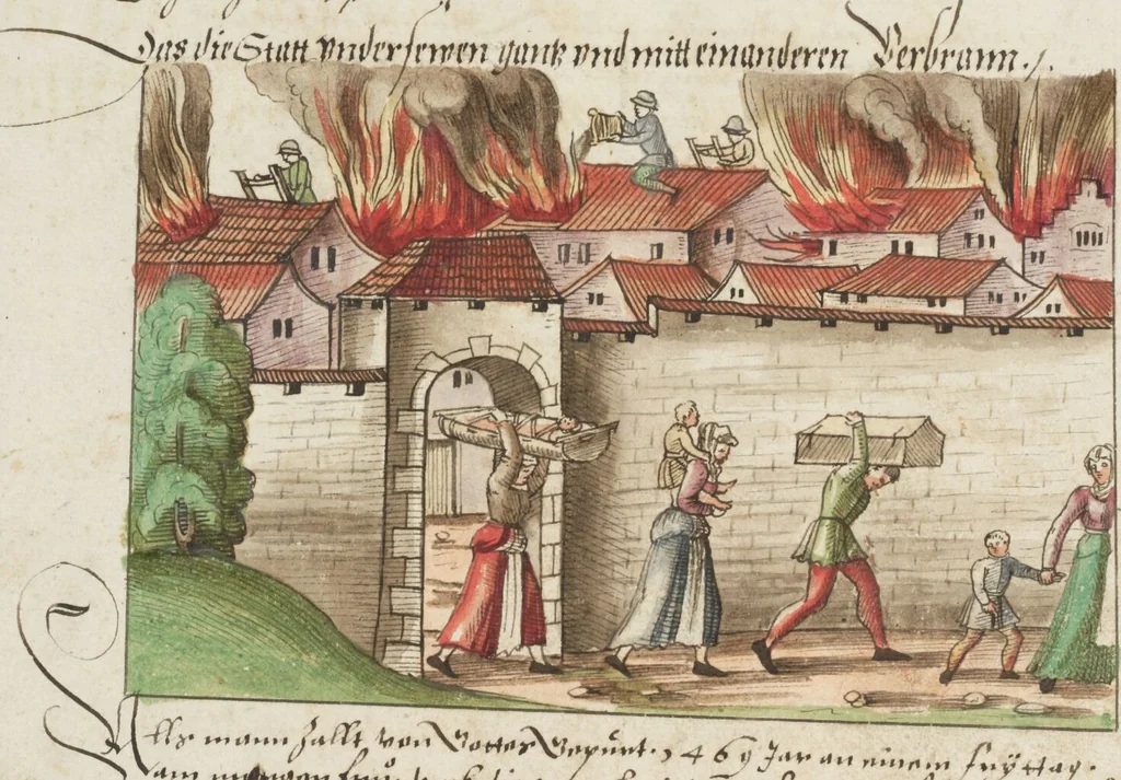 An illustration from Silbereisen: Chronicon Helvetiae, Part II, 1572, leaf 66