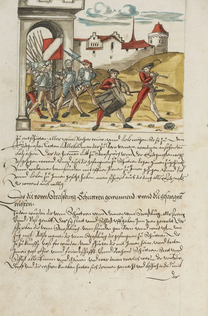 An illustration from Silbereisen: Chronicon Helvetiae, Part II, 1572, leaf 76