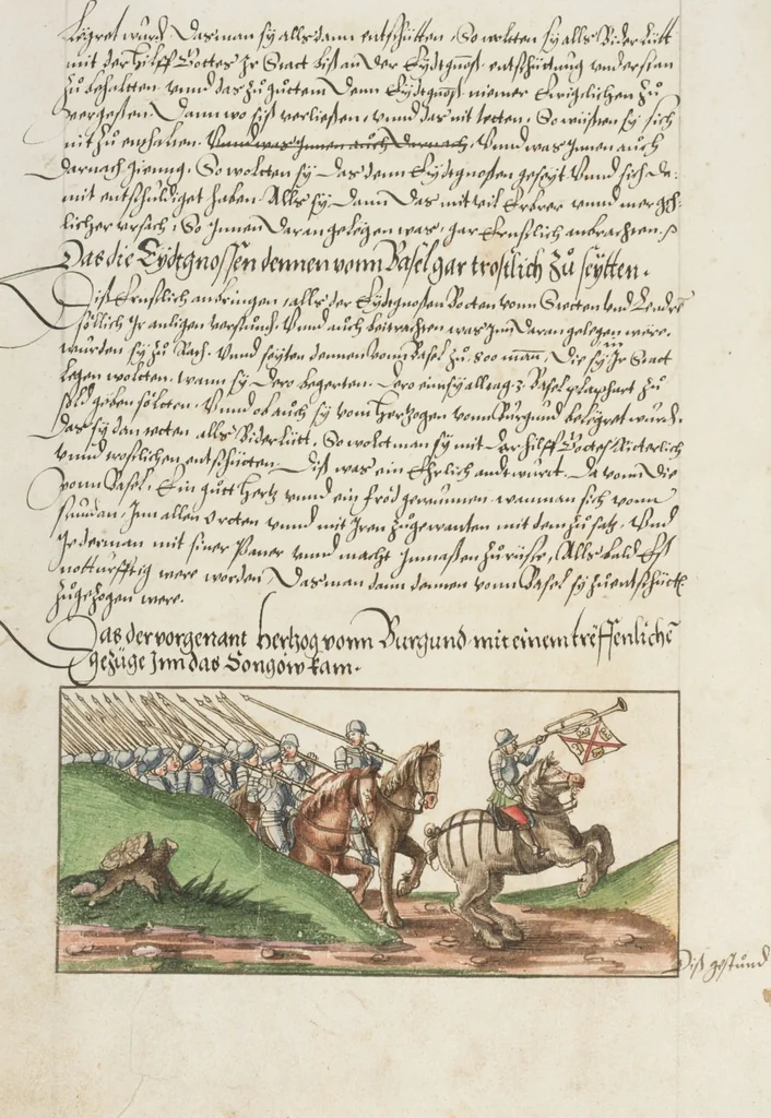 An illustration from Silbereisen: Chronicon Helvetiae, Part II, 1572, leaf 90