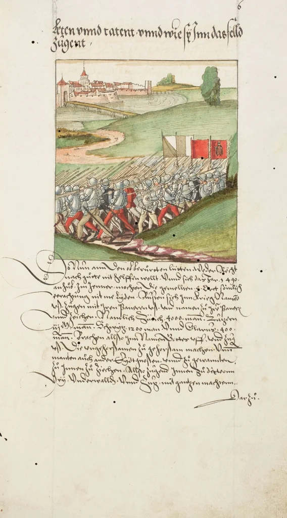 An illustration from Silbereisen: Chronicon Helvetiae, Part III, 1572, leaf 21