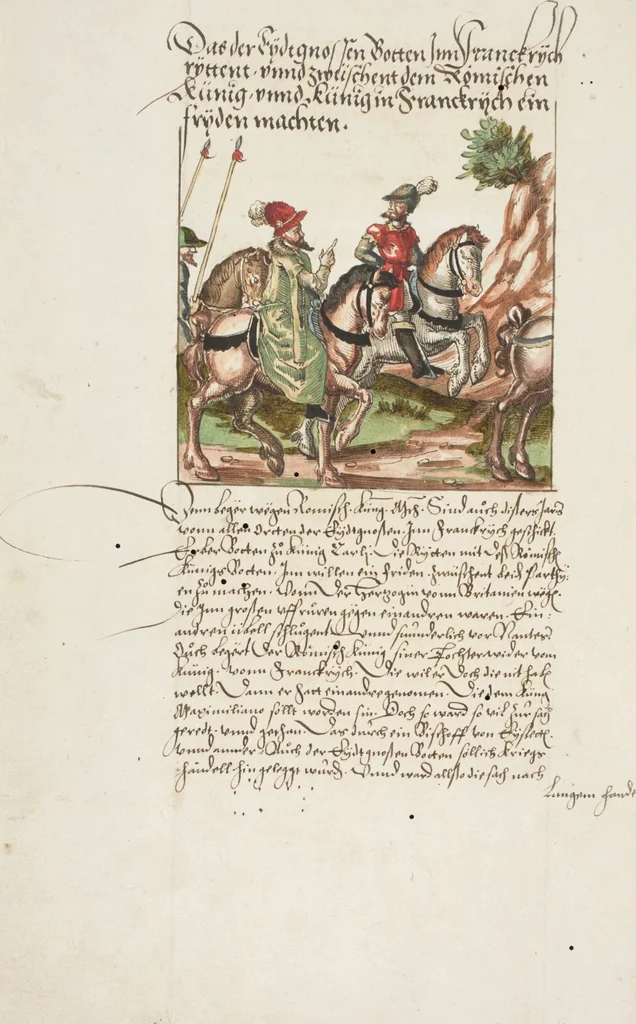 An illustration from Silbereisen: Chronicon Helvetiae, Part III, 1572, leaf 34