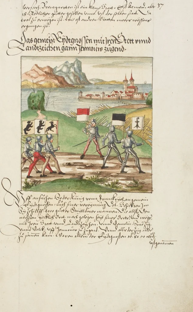 An illustration from Silbereisen: Chronicon Helvetiae, Part III, 1572, leaf 83