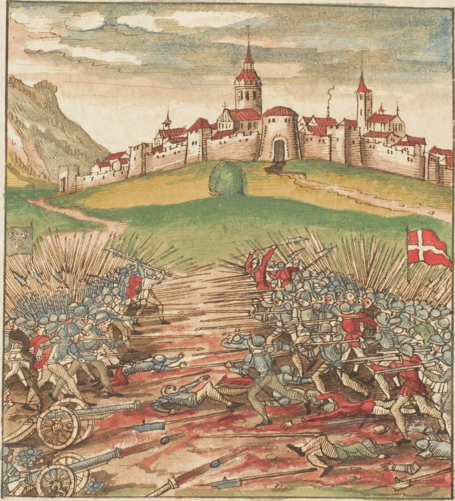 An illustration from Silbereisen: Chronicon Helvetiae, Part III, 1572, leaf 98