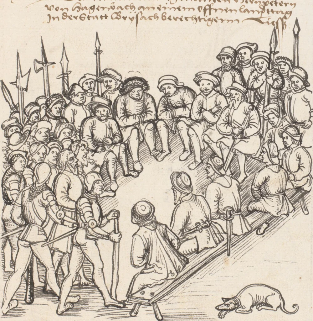 An illustration from Werner Schodoler, Eidgenössische Chronik, Vol. 3, 1514, leaf 103