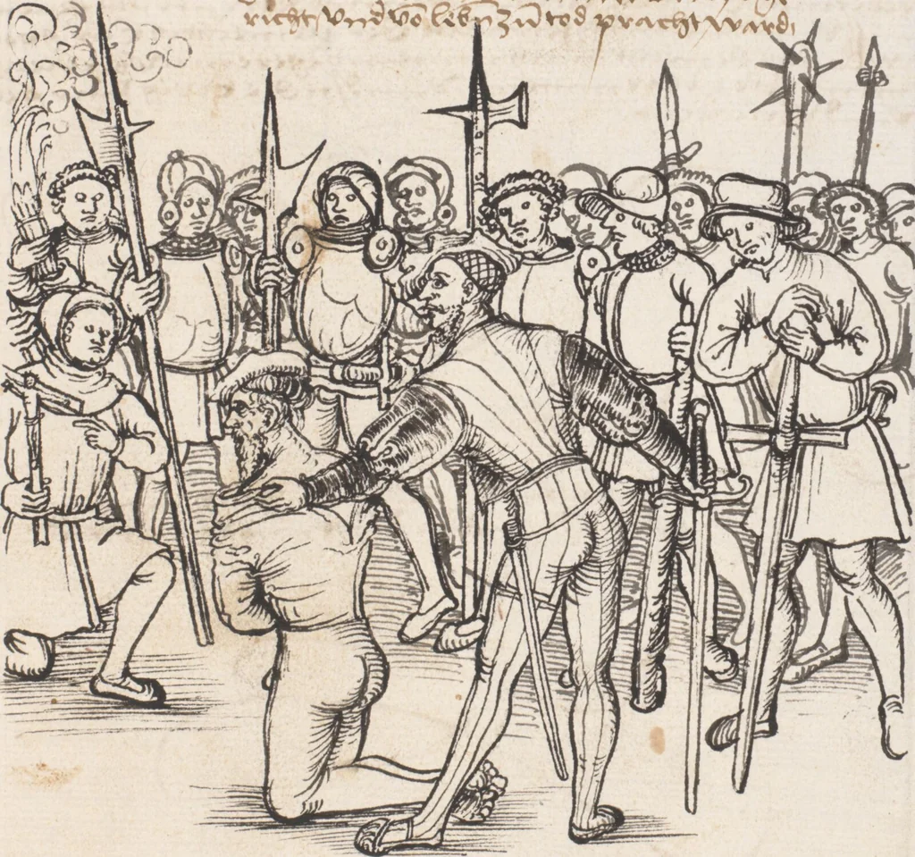 An illustration from Werner Schodoler, Eidgenössische Chronik, Vol. 3, 1514, leaf 105