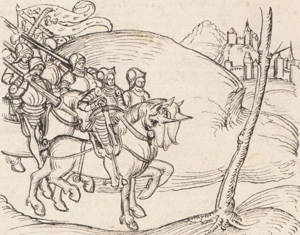 An illustration from Werner Schodoler, Eidgenössische Chronik, Vol. 3, 1514, leaf 132