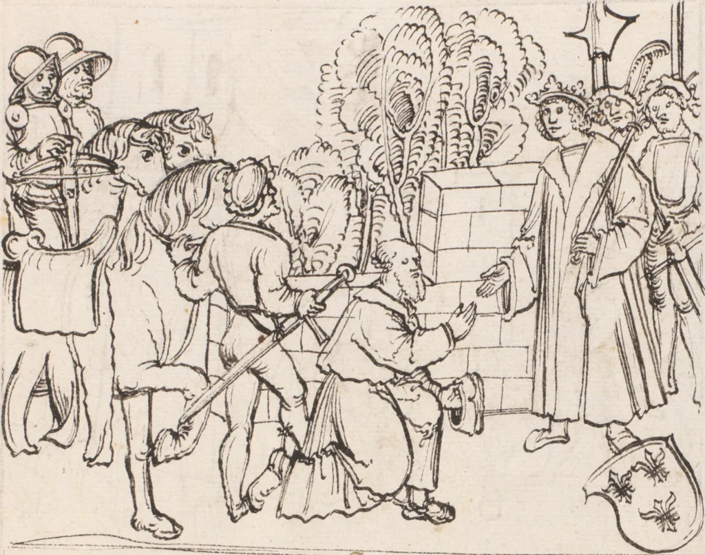An illustration from Werner Schodoler, Eidgenössische Chronik, Vol. 3, 1514, leaf 161