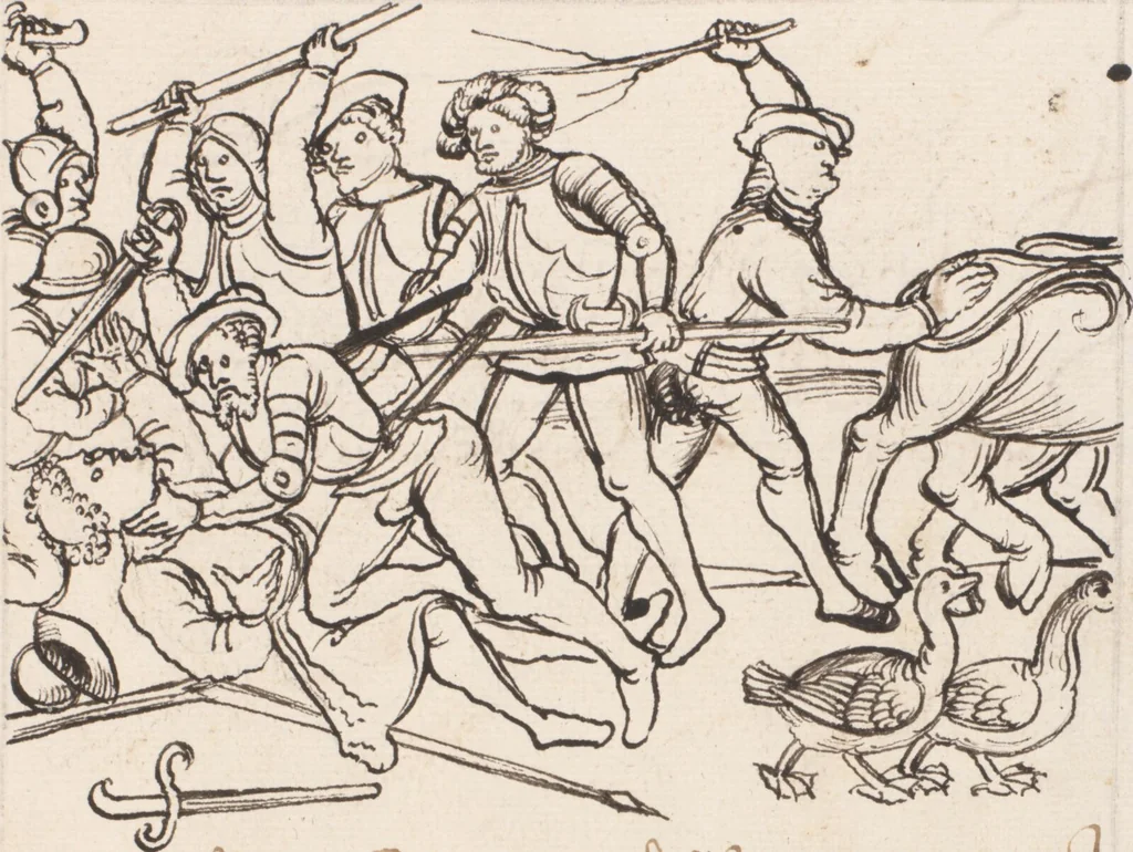 An illustration from Werner Schodoler, Eidgenössische Chronik, Vol. 3, 1514, leaf 165