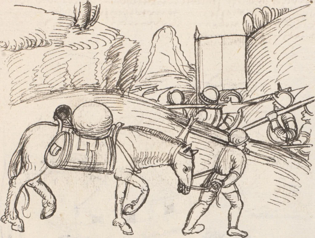 An illustration from Werner Schodoler, Eidgenössische Chronik, Vol. 3, 1514, leaf 175