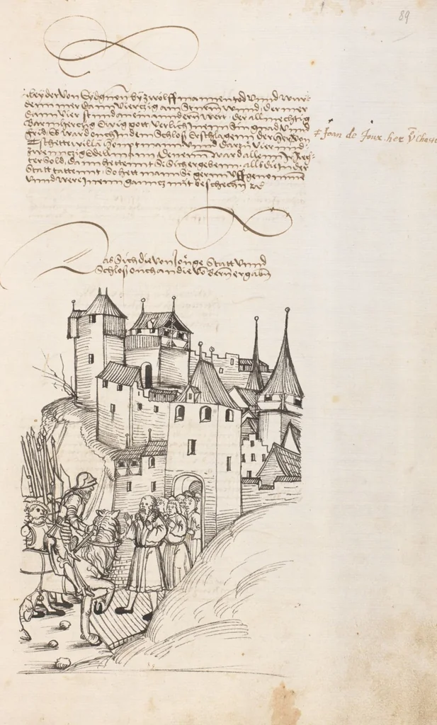 An illustration from Werner Schodoler, Eidgenössische Chronik, Vol. 3, 1514, leaf 181