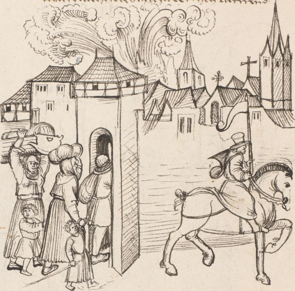 An illustration from Werner Schodoler, Eidgenössische Chronik, Vol. 3, 1514, leaf 206