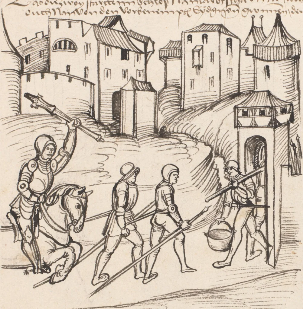 An illustration from Werner Schodoler, Eidgenössische Chronik, Vol. 3, 1514, leaf 207