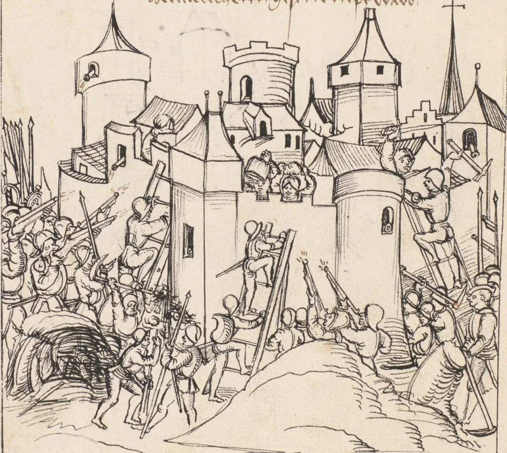 An illustration from Werner Schodoler, Eidgenössische Chronik, Vol. 3, 1514, leaf 212