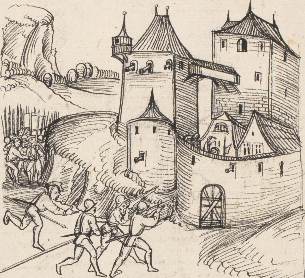 An illustration from Werner Schodoler, Eidgenössische Chronik, Vol. 3, 1514, leaf 226