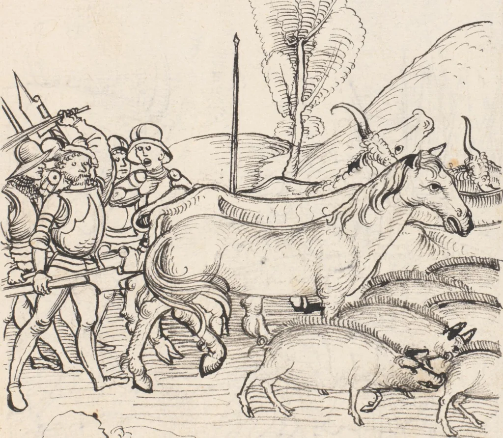 An illustration from Werner Schodoler, Eidgenössische Chronik, Vol. 3, 1514, leaf 233