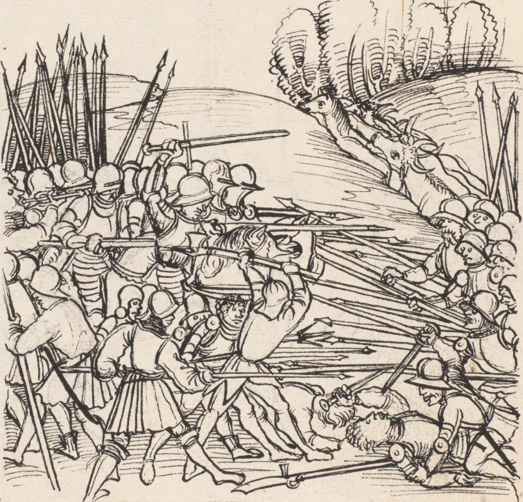 An illustration from Werner Schodoler, Eidgenössische Chronik, Vol. 3, 1514, leaf 234