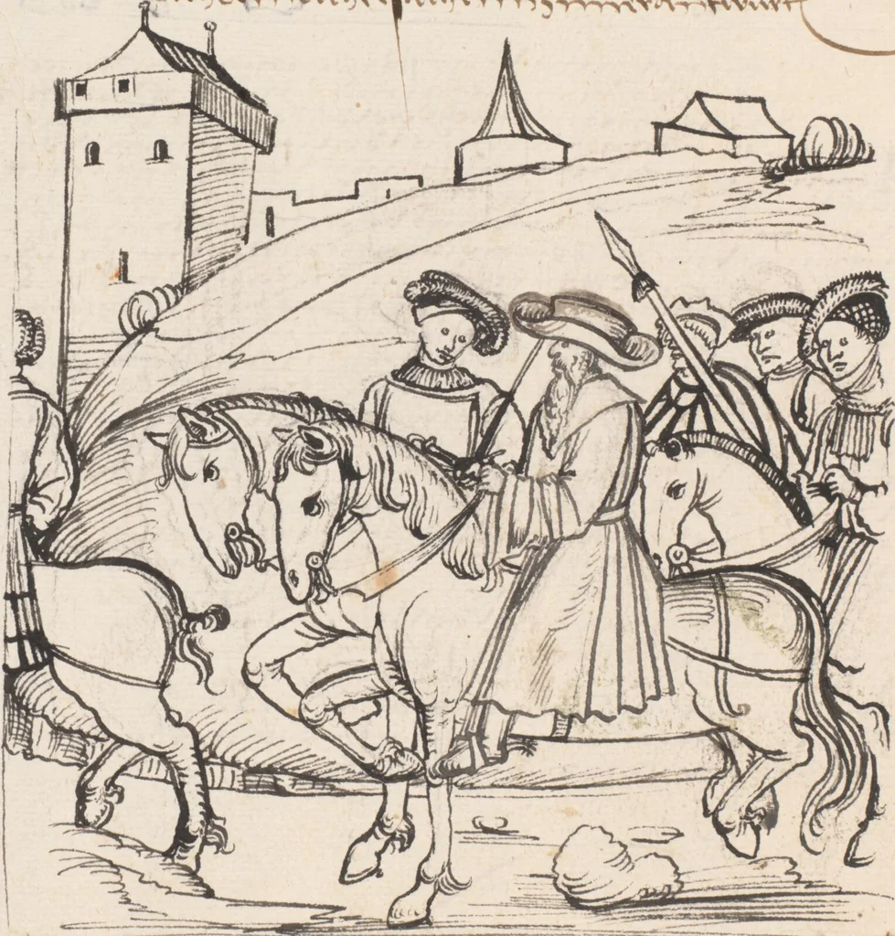 An illustration from Werner Schodoler, Eidgenössische Chronik, Vol. 3, 1514, leaf 238
