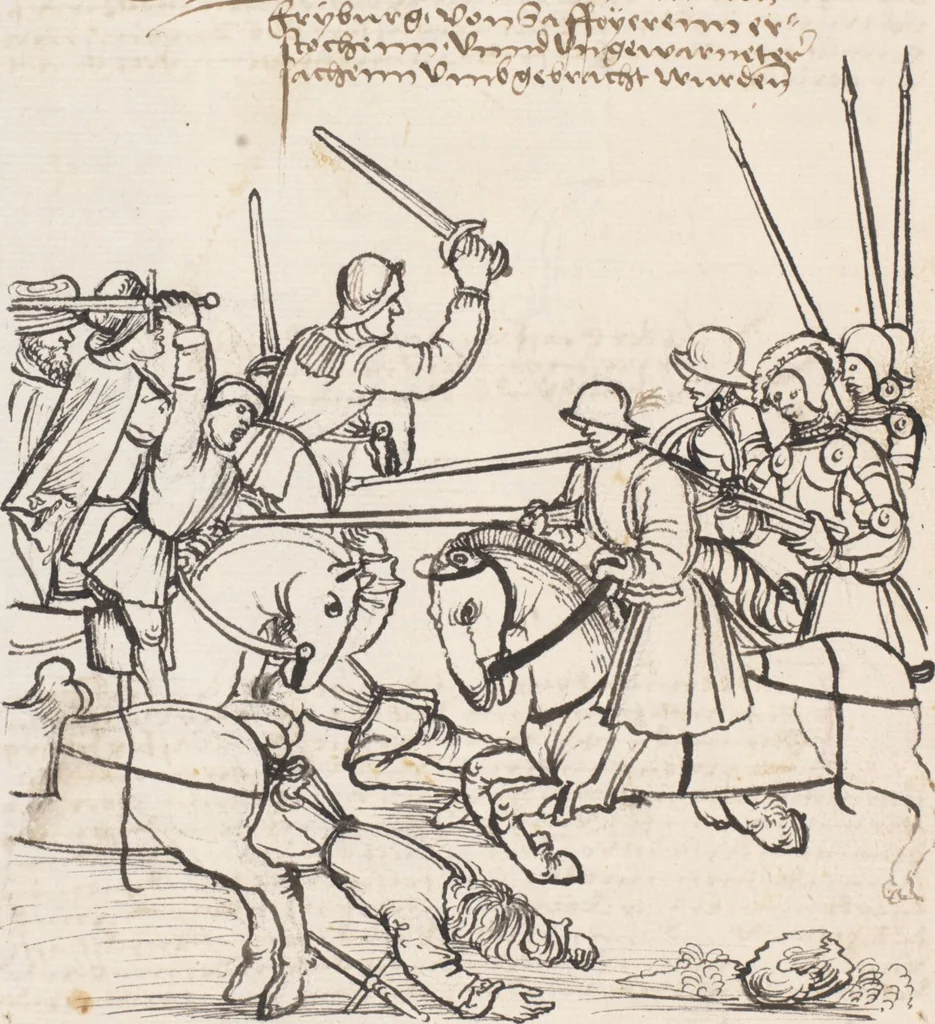 An illustration from Werner Schodoler, Eidgenössische Chronik, Vol. 3, 1514, leaf 246