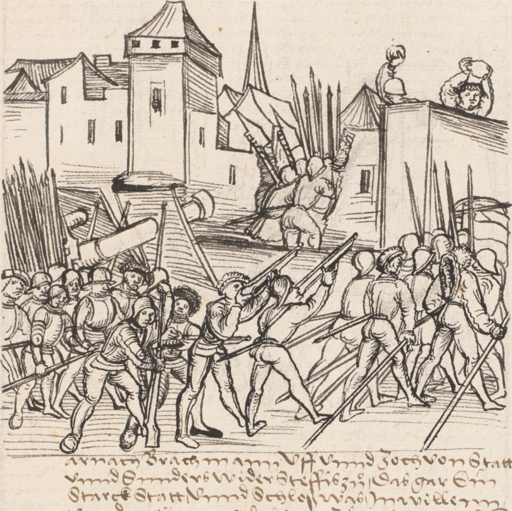 An illustration from Werner Schodoler, Eidgenössische Chronik, Vol. 3, 1514, leaf 257