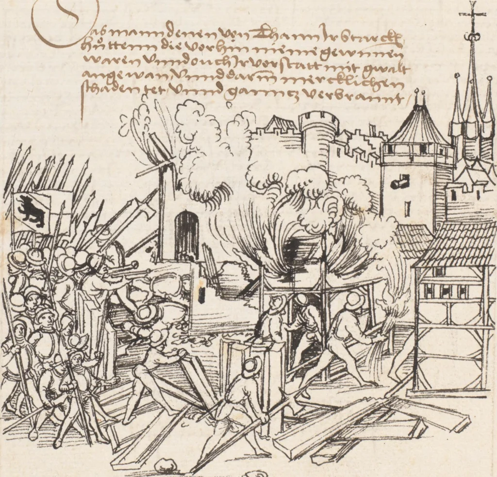 An illustration from Werner Schodoler, Eidgenössische Chronik, Vol. 3, 1514, leaf 26