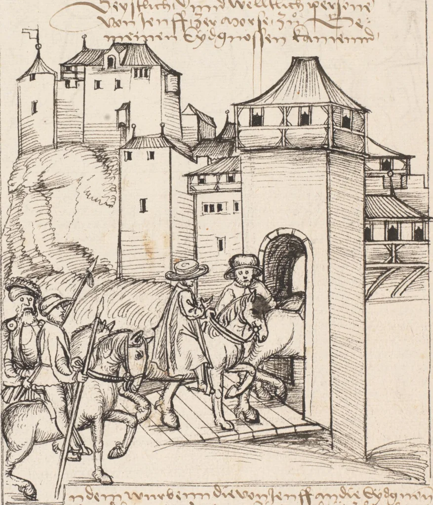 An illustration from Werner Schodoler, Eidgenössische Chronik, Vol. 3, 1514, leaf 280