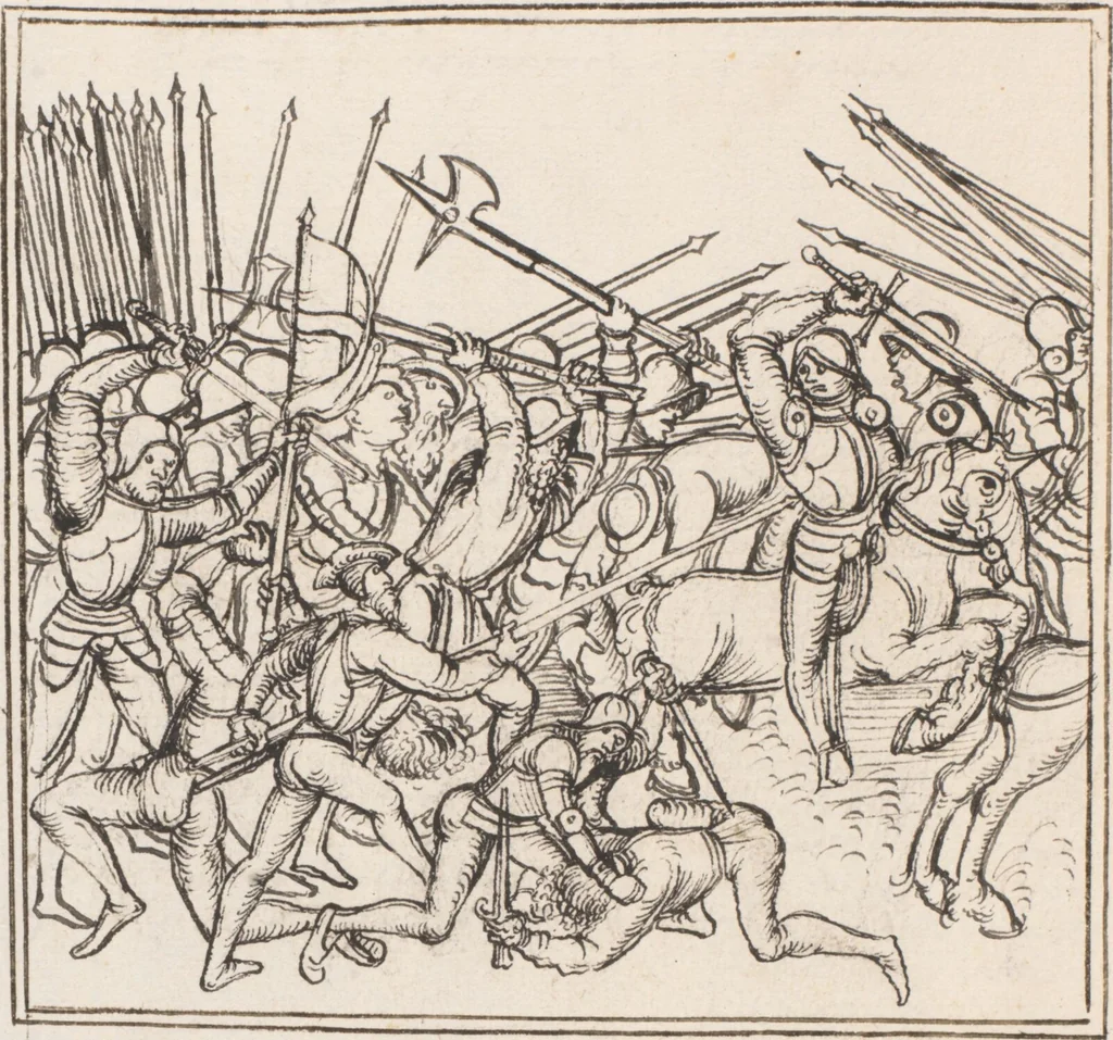 An illustration from Werner Schodoler, Eidgenössische Chronik, Vol. 3, 1514, leaf 296