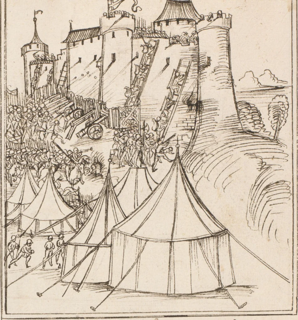 An illustration from Werner Schodoler, Eidgenössische Chronik, Vol. 3, 1514, leaf 328