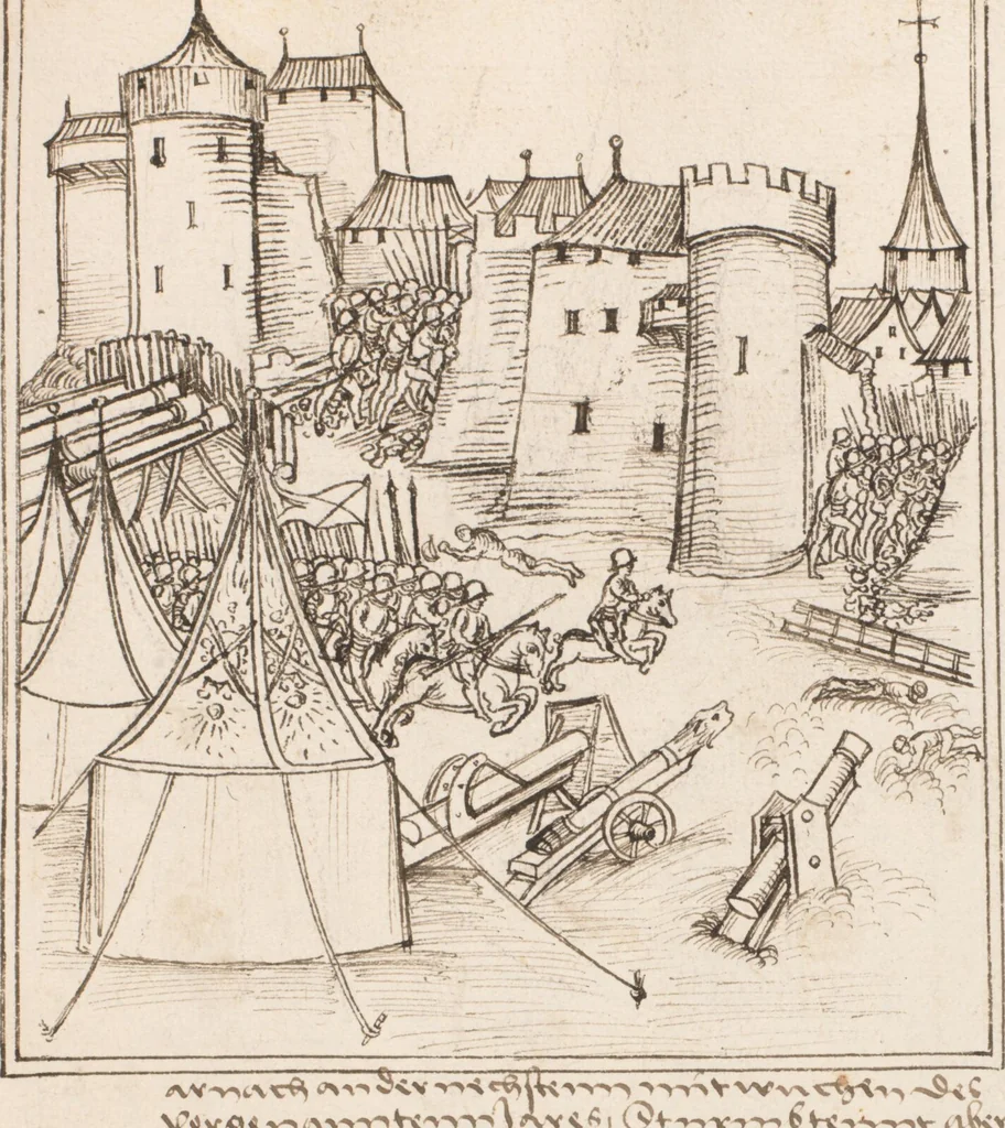 An illustration from Werner Schodoler, Eidgenössische Chronik, Vol. 3, 1514, leaf 329