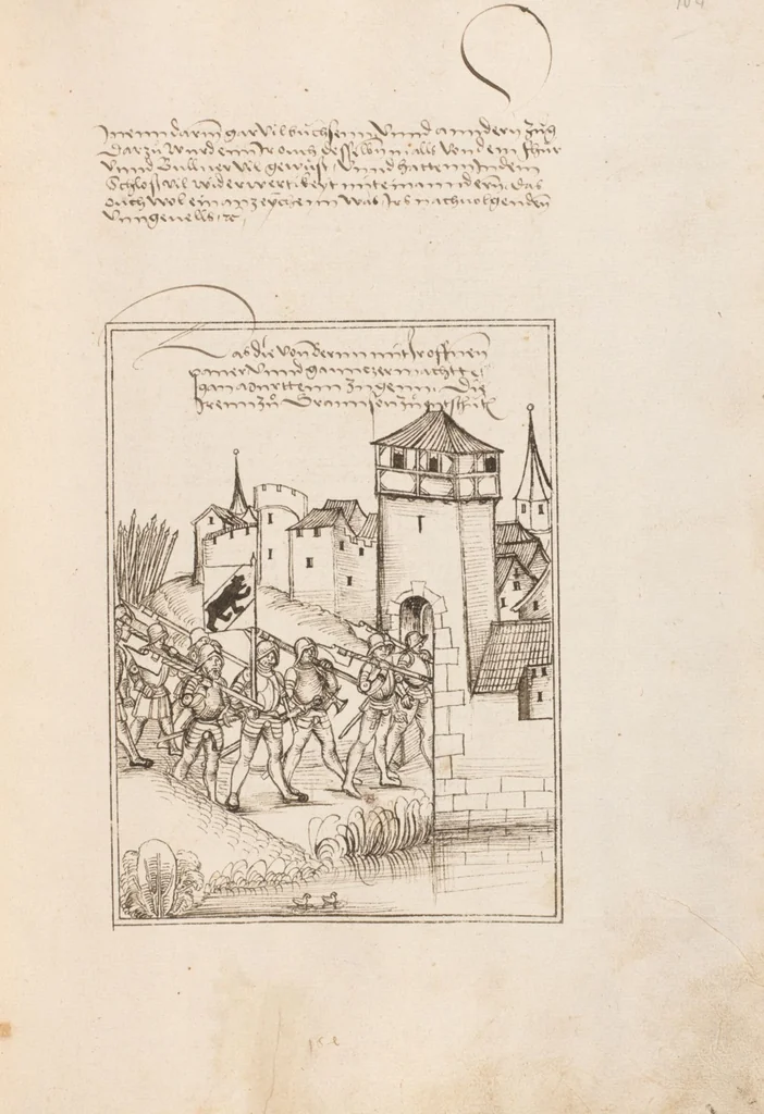 An illustration from Werner Schodoler, Eidgenössische Chronik, Vol. 3, 1514, leaf 331