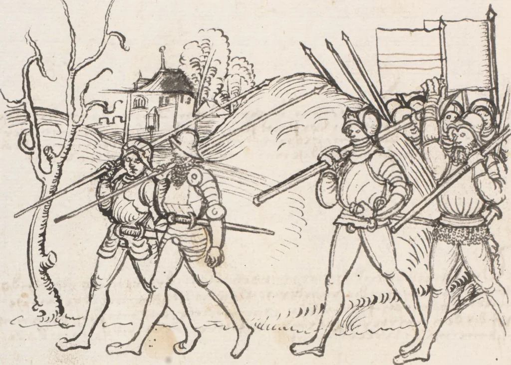 An illustration from Werner Schodoler, Eidgenössische Chronik, Vol. 3, 1514, leaf 34