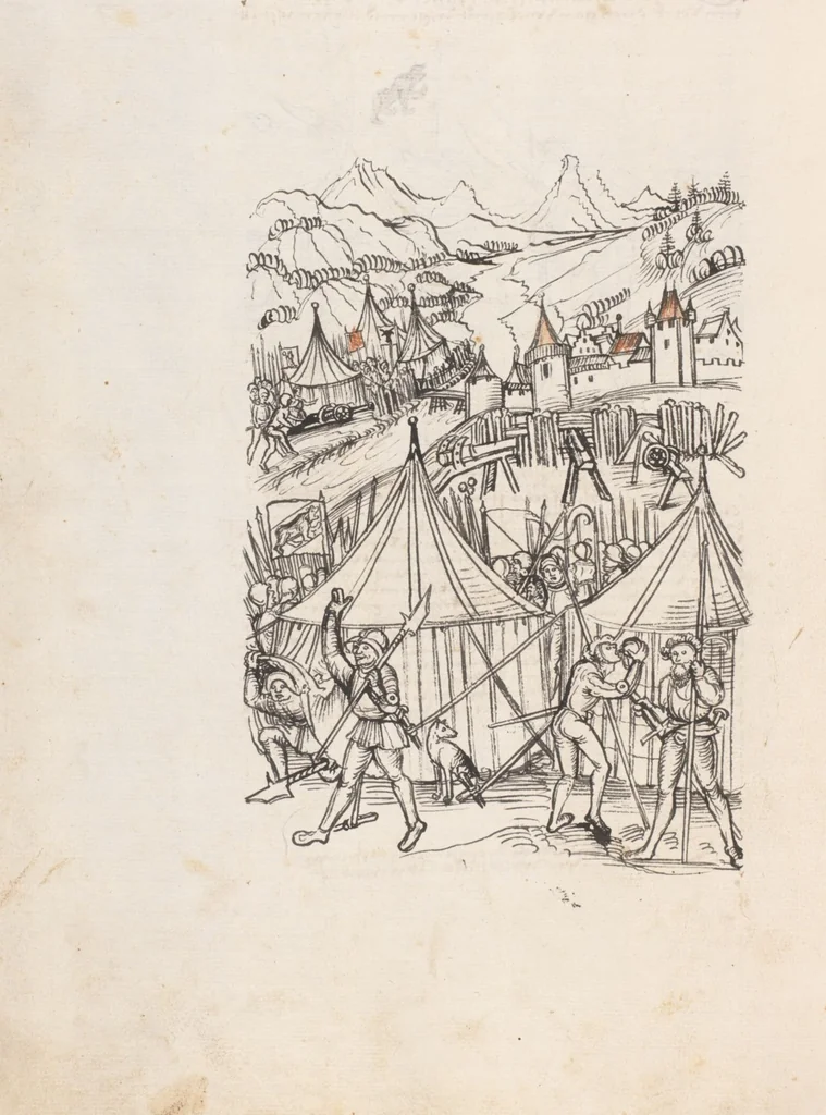An illustration from Werner Schodoler, Eidgenössische Chronik, Vol. 3, 1514, leaf 36