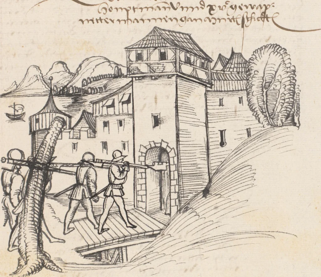 An illustration from Werner Schodoler, Eidgenössische Chronik, Vol. 3, 1514, leaf 393