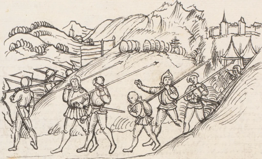 An illustration from Werner Schodoler, Eidgenössische Chronik, Vol. 3, 1514, leaf 40