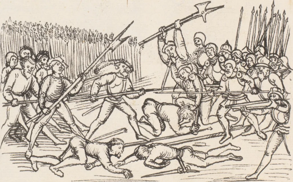 An illustration from Werner Schodoler, Eidgenössische Chronik, Vol. 3, 1514, leaf 40