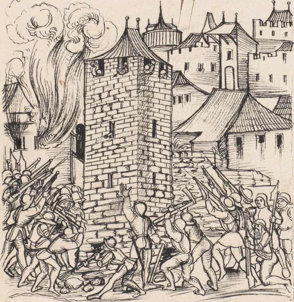 An illustration from Werner Schodoler, Eidgenössische Chronik, Vol. 3, 1514, leaf 409