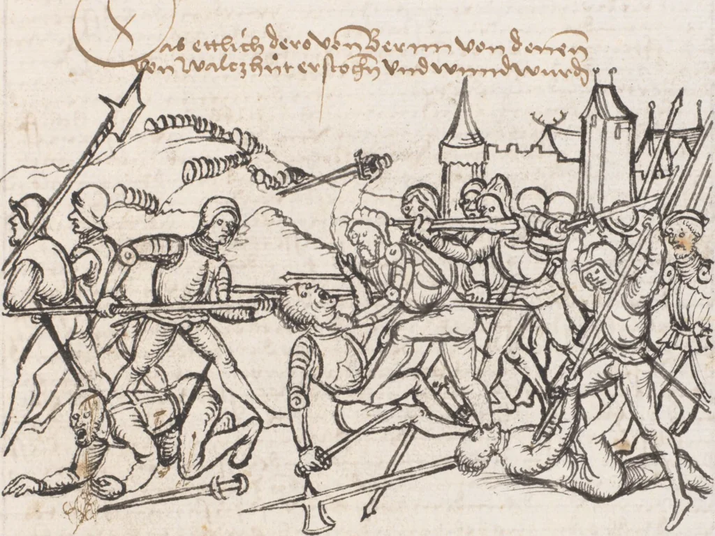 An illustration from Werner Schodoler, Eidgenössische Chronik, Vol. 3, 1514, leaf 41