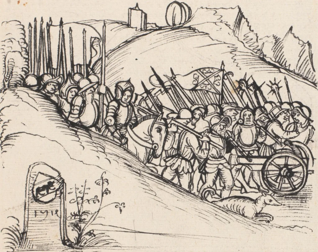 An illustration from Werner Schodoler, Eidgenössische Chronik, Vol. 3, 1514, leaf 421