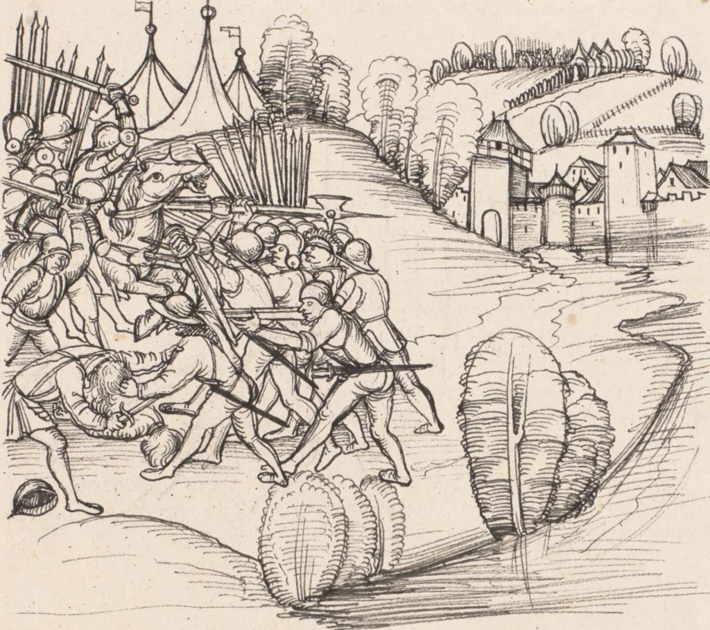An illustration from Werner Schodoler, Eidgenössische Chronik, Vol. 3, 1514, leaf 423
