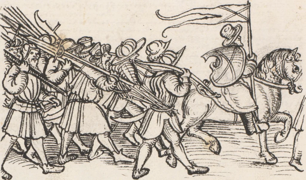 An illustration from Werner Schodoler, Eidgenössische Chronik, Vol. 3, 1514, leaf 44