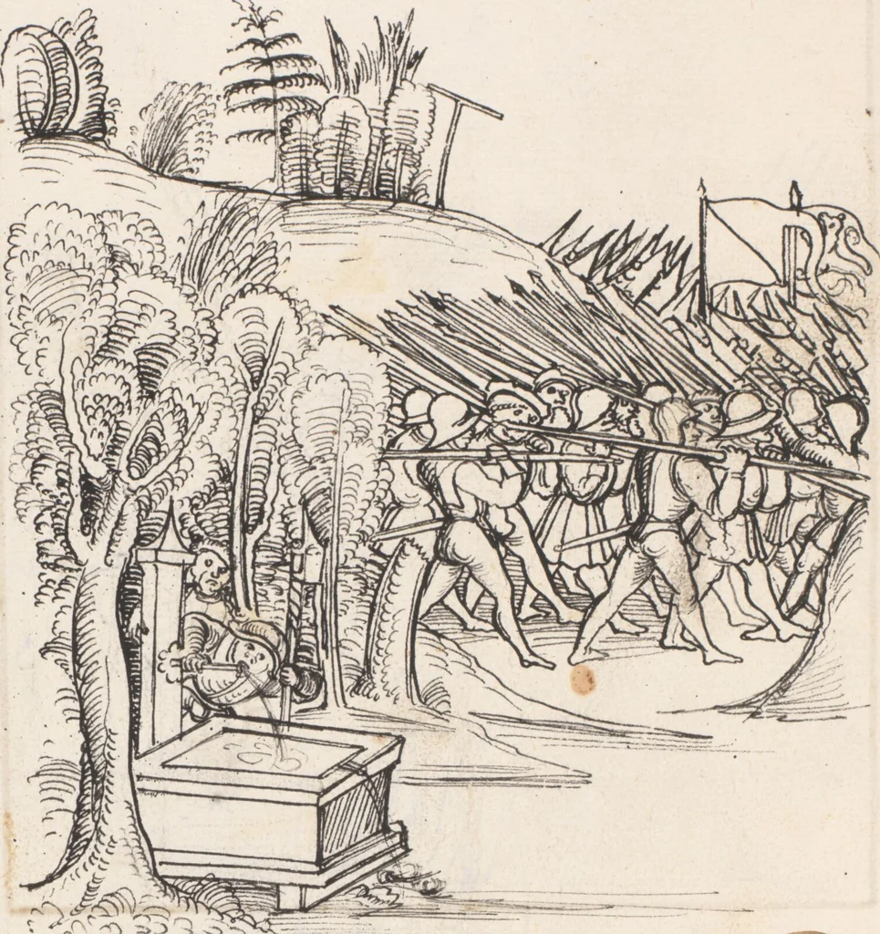 An illustration from Werner Schodoler, Eidgenössische Chronik, Vol. 3, 1514, leaf 446