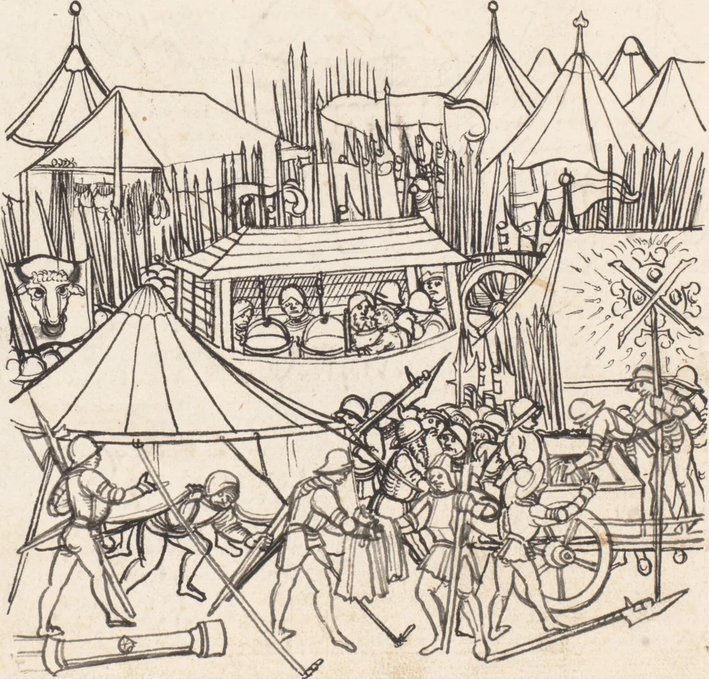 An illustration from Werner Schodoler, Eidgenössische Chronik, Vol. 3, 1514, leaf 456