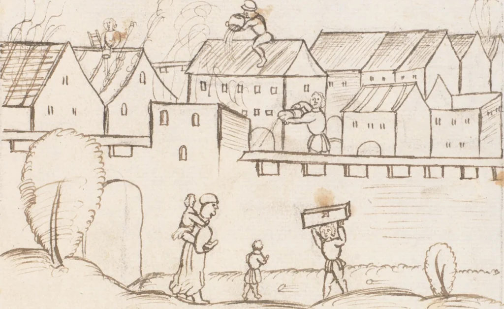 An illustration from Werner Schodoler, Eidgenössische Chronik, Vol. 3, 1514, leaf 47