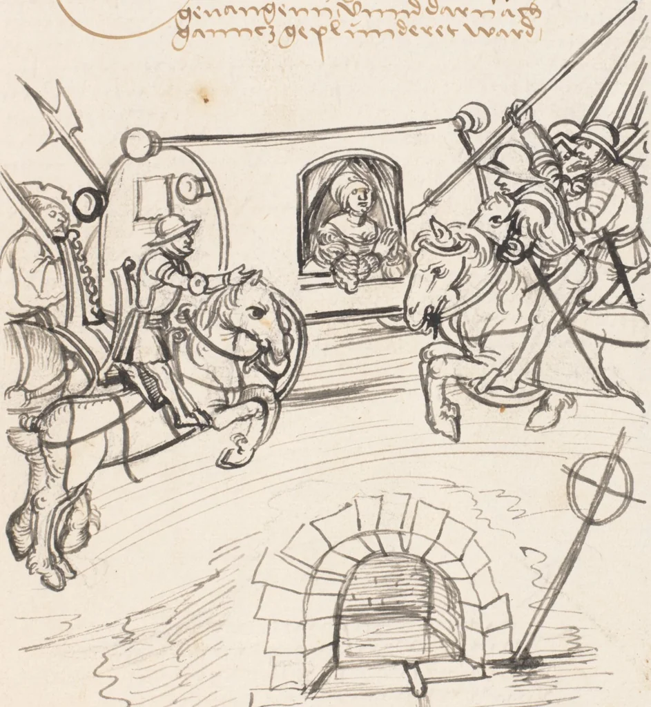 An illustration from Werner Schodoler, Eidgenössische Chronik, Vol. 3, 1514, leaf 479